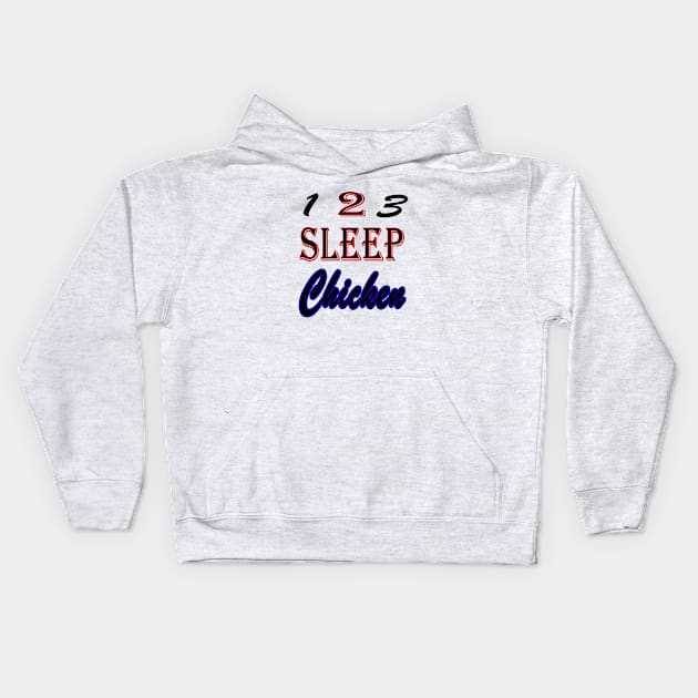 sleep chicken Kids Hoodie by Kidrock96